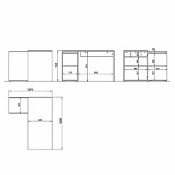 Germania Büroset Austin (2-teilig) - Graphit / Navarra Eiche Dekor -Möbel Verkäufe 2024 1000197005 191203 06450000109 SKETCH DETAILS P000000001000197005 sketch