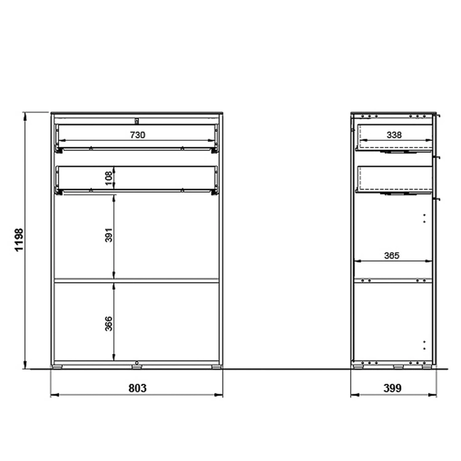 Germania Büroset Ancona (3-teilig) - Metall - Kaschmir / Nussbaum Dekor 15 Germania Büroset Ancona (3-teilig) - Metall - Kaschmir / Nussbaum Dekor – Bild 13
