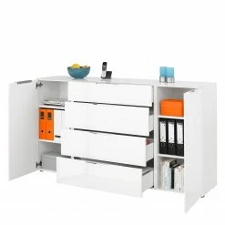 Maja Möbel Sideboard Trend I - Glas - Weiß -Möbel Verkäufe 2024 1000197485 191129 08042200024 DETAILS P000000001000197485