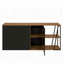 Temahome Sideboard Albi - Echtholzfurnier - Walnuss / Schwarz -Möbel Verkäufe 2024 1000198885 191209 09464800224 DETAILS P000000001000198885