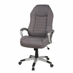 Duo Collection Bürodrehstuhl Dirk - Webstoff / Nylon - Dunkelgrau / Silber