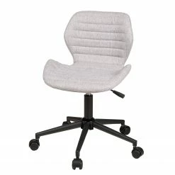 Duo Collection Bürodrehstuhl Marie II - Webstoff / Stahl - Hellgrau / Schwarz