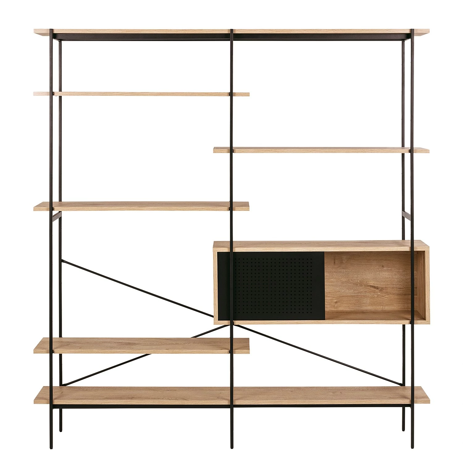 Norrwood Regal Alsace - Wildeiche Dekor / Schwarz 6 Norrwood Regal Alsace - Wildeiche Dekor / Schwarz – Bild 4