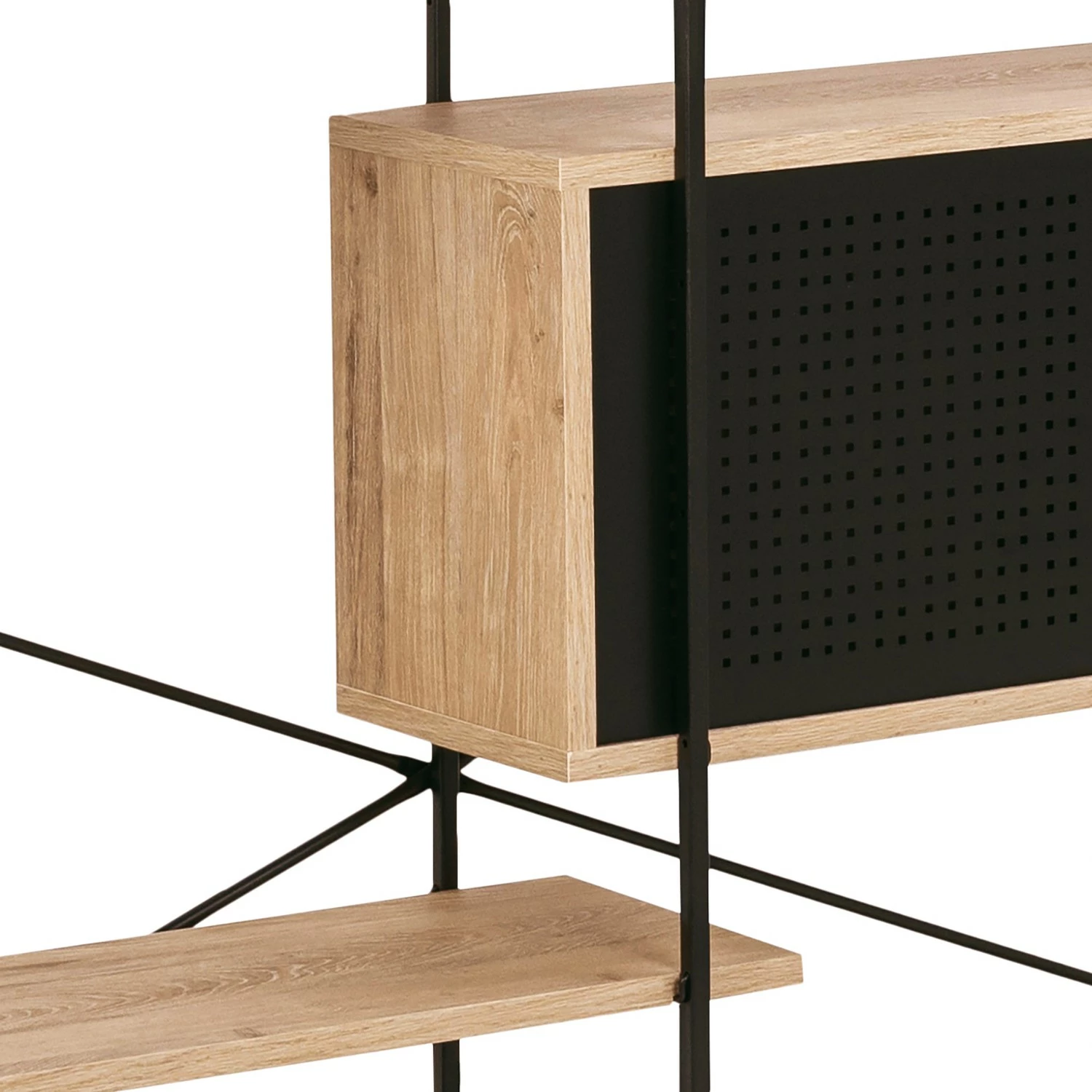 Norrwood Regal Alsace - Wildeiche Dekor / Schwarz 9 Norrwood Regal Alsace - Wildeiche Dekor / Schwarz – Bild 7