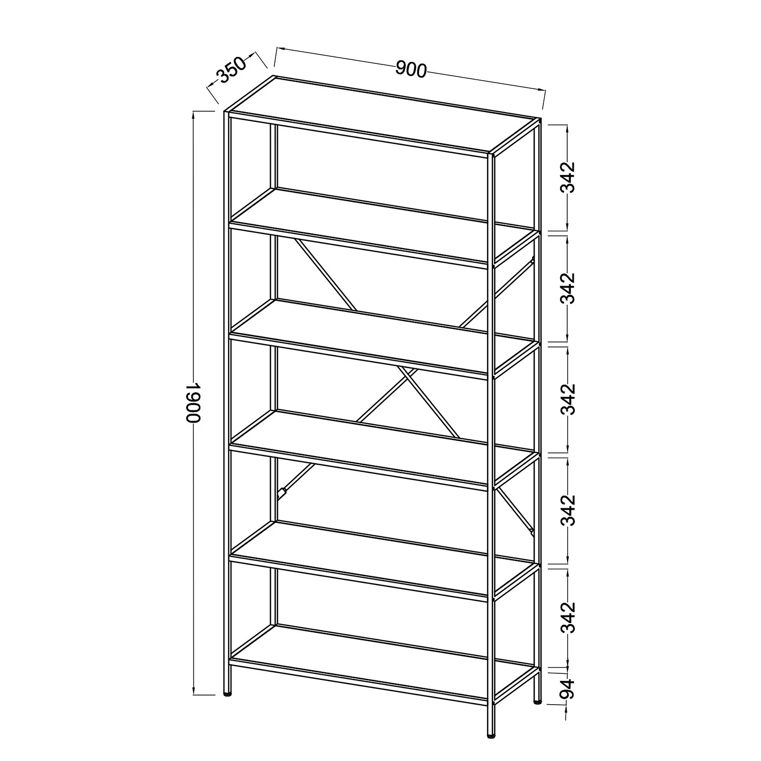 Fredriks Regal Meon II - Eiche Dekor 17 Fredriks Regal Meon II - Eiche Dekor – Bild 15