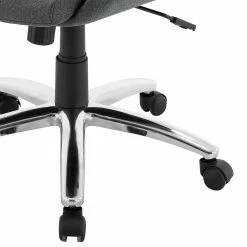 Fredriks Bürostuhl Hensol - Microfaser & Kunstleder - Grau / Chrom -Möbel Verkäufe 2024 1000201106 200206 10591300016 DETAILS P000000001000201106