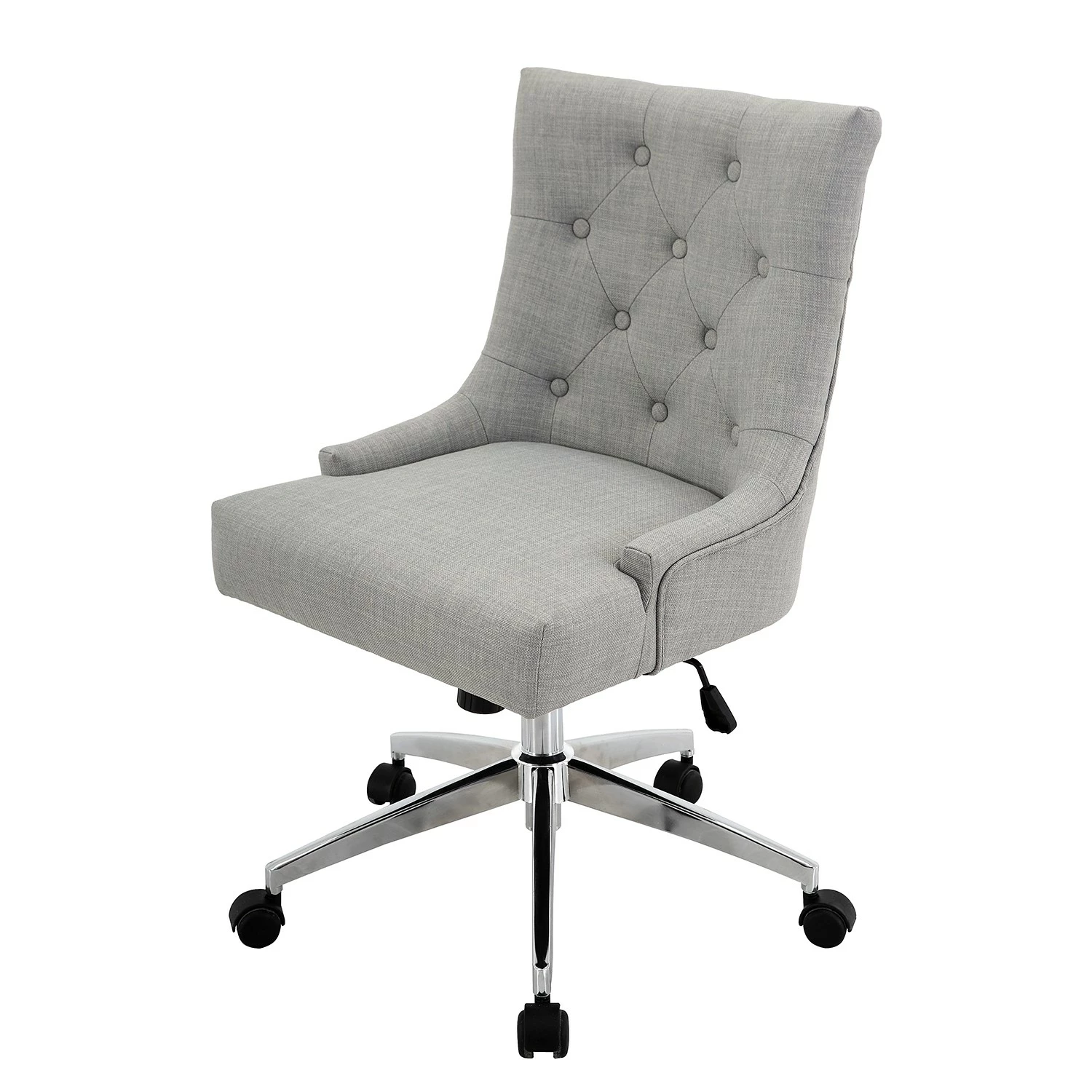 Maison Belfort Bürostuhl Caney - Flachgewebe / Metall - Hellgrau / Chrom 3 Maison Belfort Bürostuhl Caney - Flachgewebe / Metall - Hellgrau / Chrom