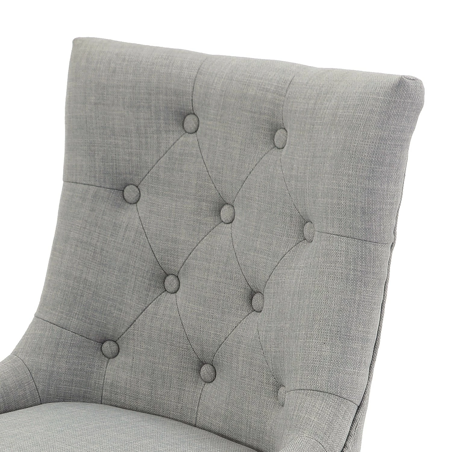 Maison Belfort Bürostuhl Caney - Flachgewebe / Metall - Hellgrau / Chrom 4 Maison Belfort Bürostuhl Caney - Flachgewebe / Metall - Hellgrau / Chrom – Bild 2