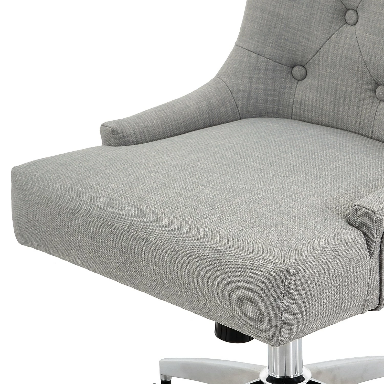 Maison Belfort Bürostuhl Caney - Flachgewebe / Metall - Hellgrau / Chrom 5 Maison Belfort Bürostuhl Caney - Flachgewebe / Metall - Hellgrau / Chrom – Bild 3