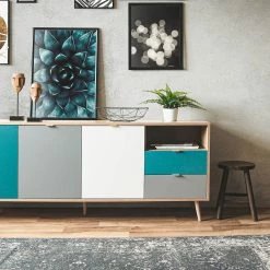 Norrwood Sideboard Bibury II - Mehrfarbig / Eiche Sonoma Dekor -Möbel Verkäufe 2024 1000202461 200124 09542900170 DETAILS P000000001000202461