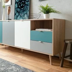 Norrwood Sideboard Bibury II - Mehrfarbig / Eiche Sonoma Dekor -Möbel Verkäufe 2024 1000202461 200124 09543000171 DETAILS P000000001000202461