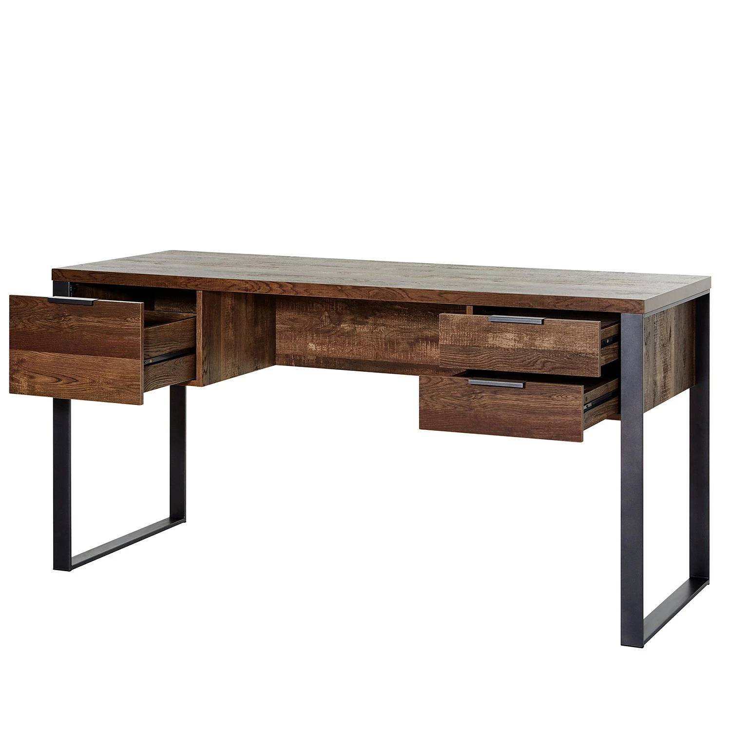 Jahnke Schreibtisch Loop - Stahl - Anthrazit - Vintage Eiche Dekor 8 Jahnke Schreibtisch Loop - Stahl - Anthrazit - Vintage Eiche Dekor – Bild 6