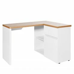 Jahnke Eckschreibtisch Cu-Libre - Kerneiche Dekor / Weiß -Möbel Verkäufe 2024 1000204357 200218 08151900061 DETAILS P000000001000204357