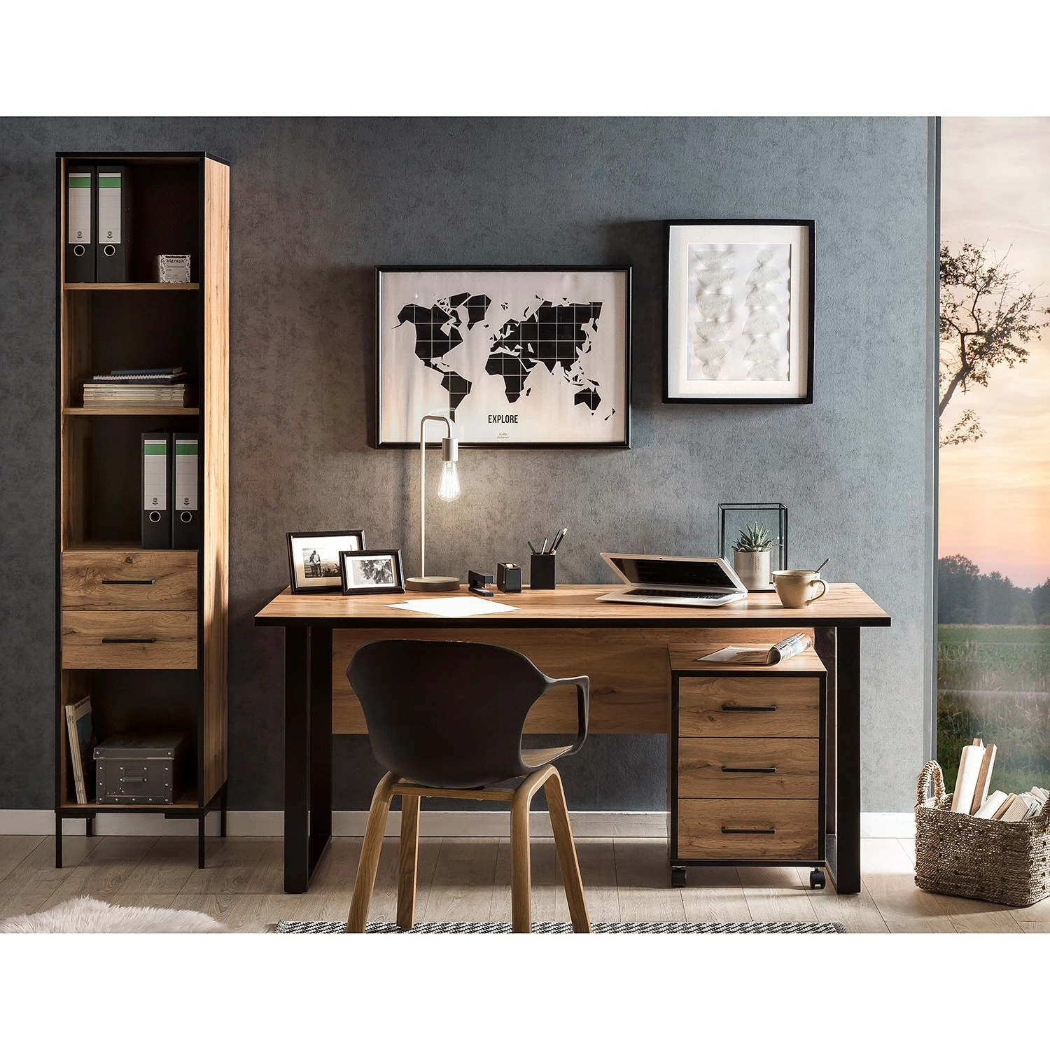 Fredriks Aktenregal Cumminus - Eiche Dekor 5 Fredriks Aktenregal Cumminus - Eiche Dekor – Bild 3