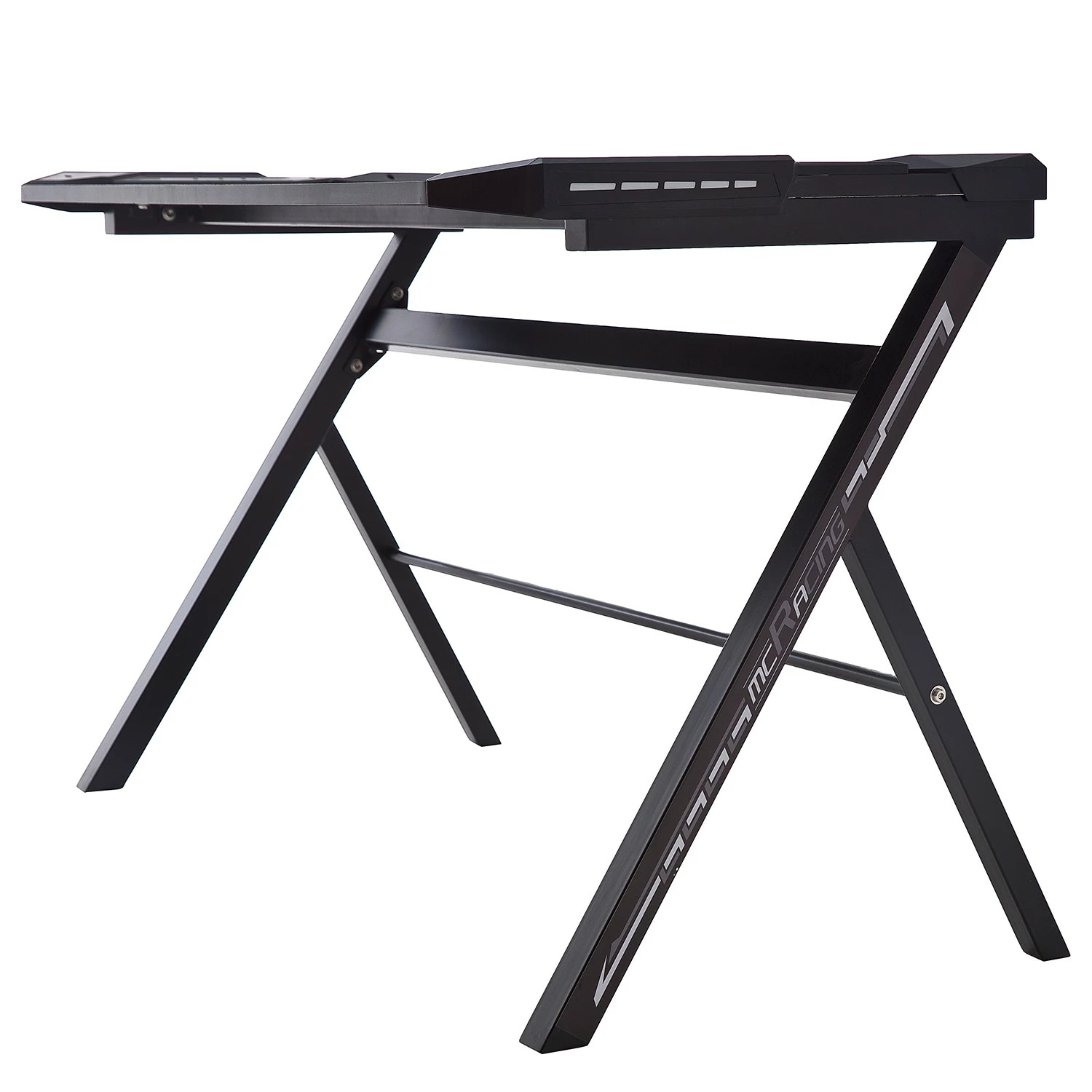 Furnitive Gaming Tisch mcRacing Basic 3 - (mit LED Beleuchtung) - Stahl - Carbon Dekor / Schwarz 8 Furnitive Gaming Tisch mcRacing Basic 3 - (mit LED Beleuchtung) - Stahl - Carbon Dekor / Schwarz – Bild 6