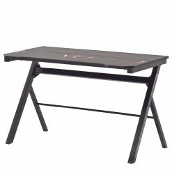 Furnitive Gaming Tisch mcRacing Basic 4 - (mit LED Beleuchtung) - Stahl - Schwarz