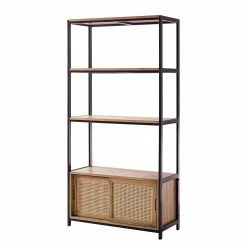 Ars manufacti Regal Vina - Mango massiv / Metall - Mango / Schwarz