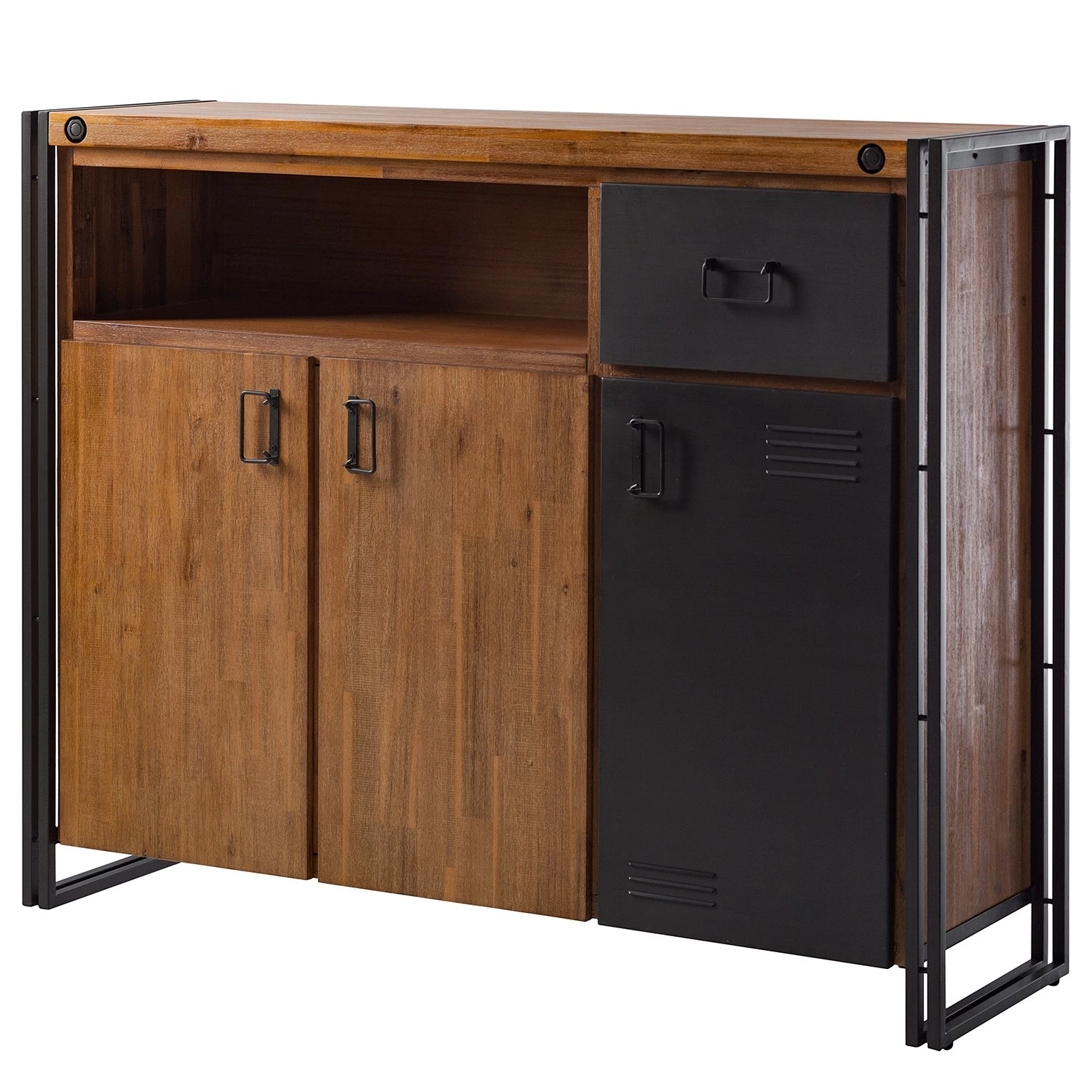 Ars manufacti Sideboard Manchester VII - Akazie massiv / Metall - Akazie / Anthrazit 3 Ars manufacti Sideboard Manchester VII - Akazie massiv / Metall - Akazie / Anthrazit