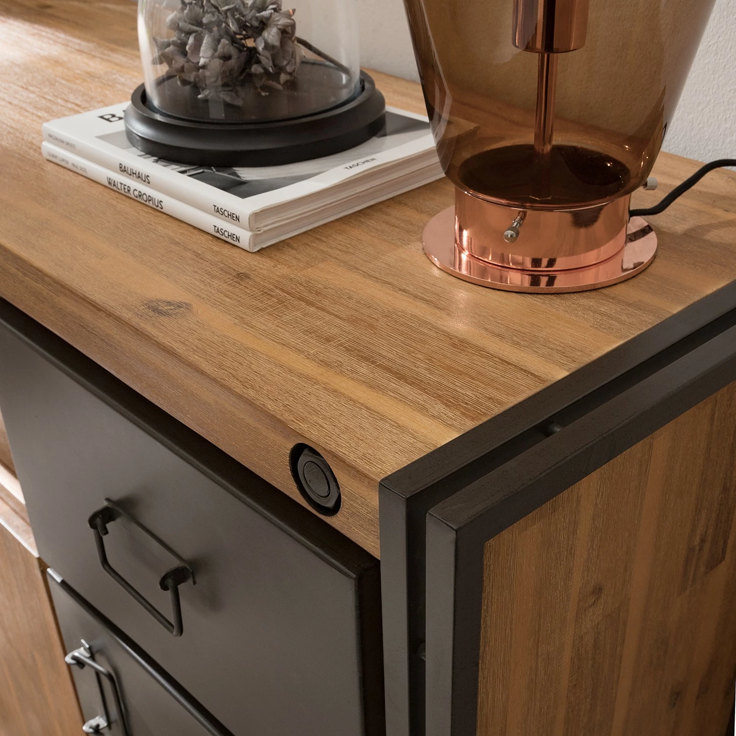 Ars manufacti Sideboard Manchester VII - Akazie massiv / Metall - Akazie / Anthrazit 12 Ars manufacti Sideboard Manchester VII - Akazie massiv / Metall - Akazie / Anthrazit – Bild 10