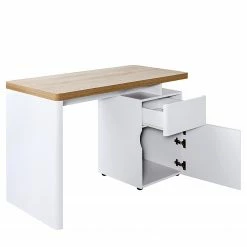 Jahnke Schreibtisch Cuuba Libre 120 - Eiche Dekor / Weiß -Möbel Verkäufe 2024 1000210985 200417 14124000013 DETAILS P000000001000210985