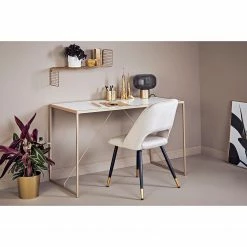 Jahnke Schreibtisch Glam Desk - Stahl - Marmor Weiß Dekor / Gold -Möbel Verkäufe 2024 1000210992 200417 14131600024 MOOD DETAILS P000000001000210992 mood