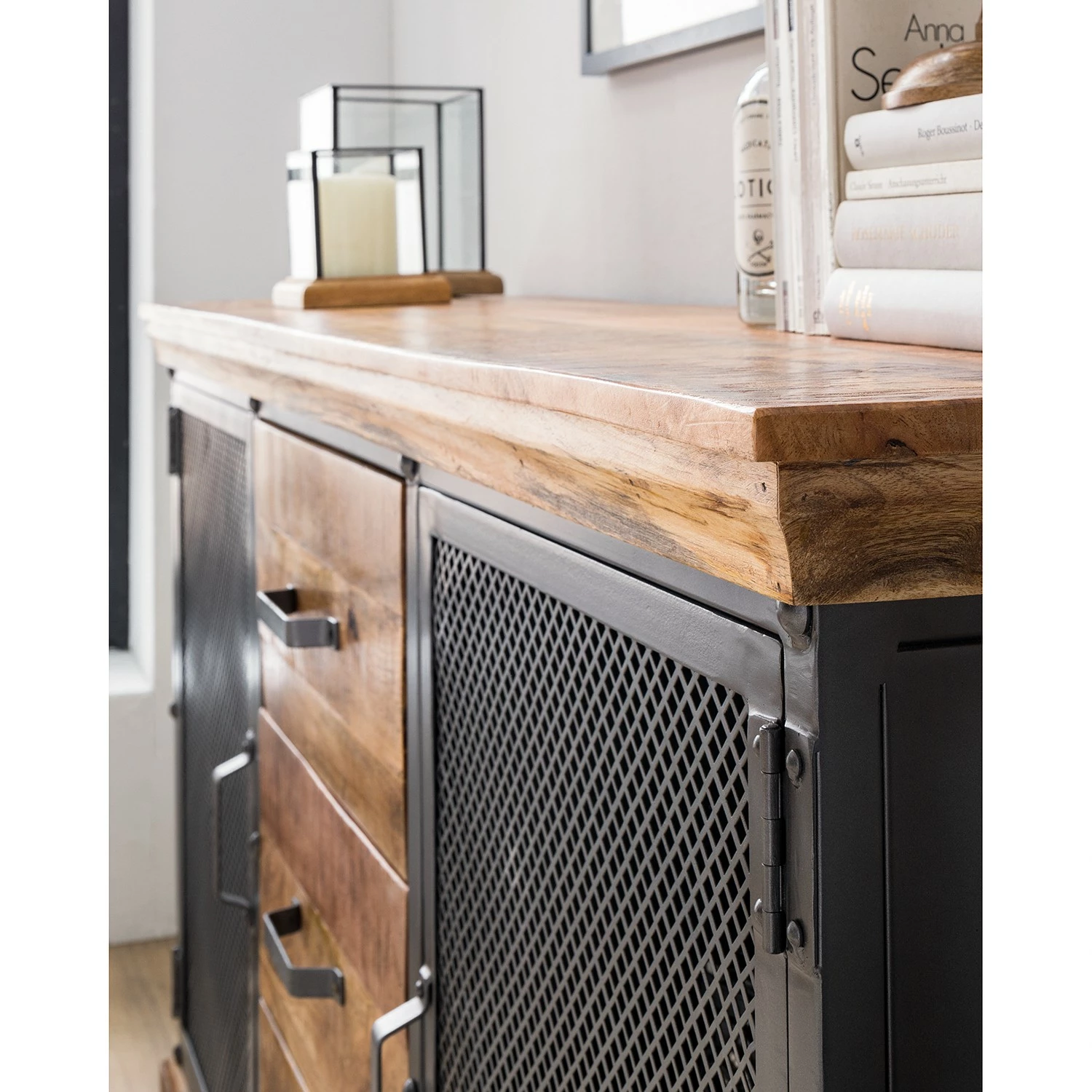 Ars manufacti Sideboard Hunter II - Mango massiv / Metall - Mango / Blaugrau 17 Ars manufacti Sideboard Hunter II - Mango massiv / Metall - Mango / Blaugrau – Bild 15