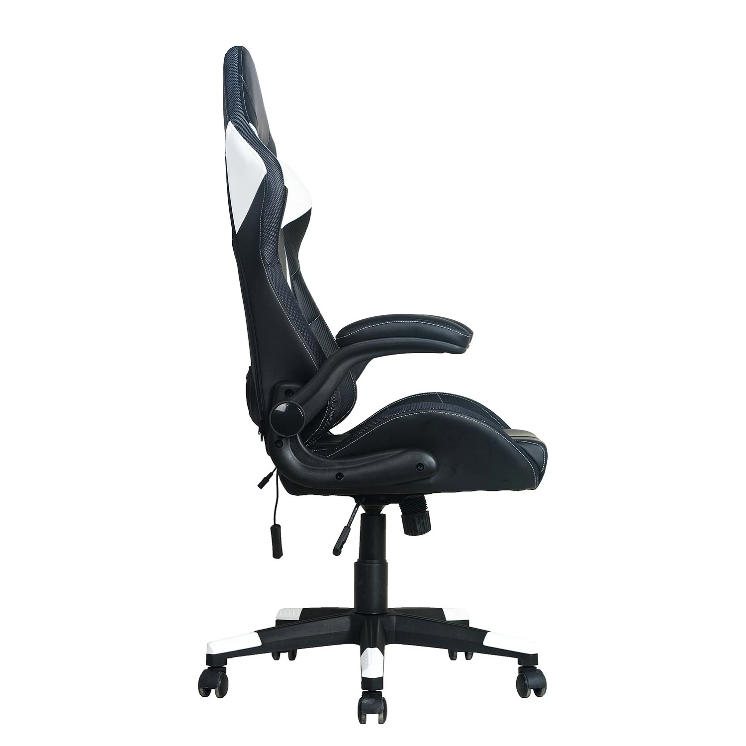 Furnitive Gaming Chair Craig LED - Kunstleder - Schwarz / Weiß 4 Furnitive Gaming Chair Craig LED - Kunstleder - Schwarz / Weiß – Bild 2