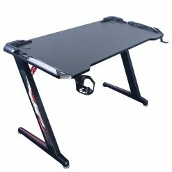 Furnitive Gaming Tisch Trevor - Metall - Carbon Dekor / Schwarz