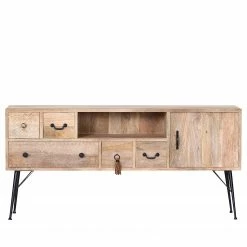 Red Living Sideboard Latta - Mango massiv / Metall - Mango / Schwarz -Möbel Verkäufe 2024 1000211455 200504 13494600199 DETAILS P000000001000211455
