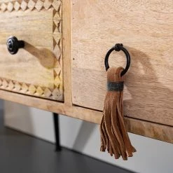 Red Living Sideboard Latta - Mango massiv / Metall - Mango / Schwarz -Möbel Verkäufe 2024 1000211455 220316 031 DETAILS P000000001000211455