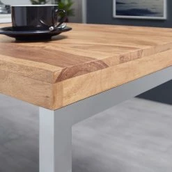 Furnitive Schreibtisch Gloster - Akazie massiv / Metall - Akazie / Chrom -Möbel Verkäufe 2024 1000211718 200506 12473000050 DETAILS P000000001000211718