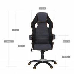 Furnitive Gaming Chair Vance - Webstoff / Flachgewebe - Schwarz / Orange -Möbel Verkäufe 2024 1000211723 200506 12473100082 SKETCH DETAILS P000000001000211723 sketch