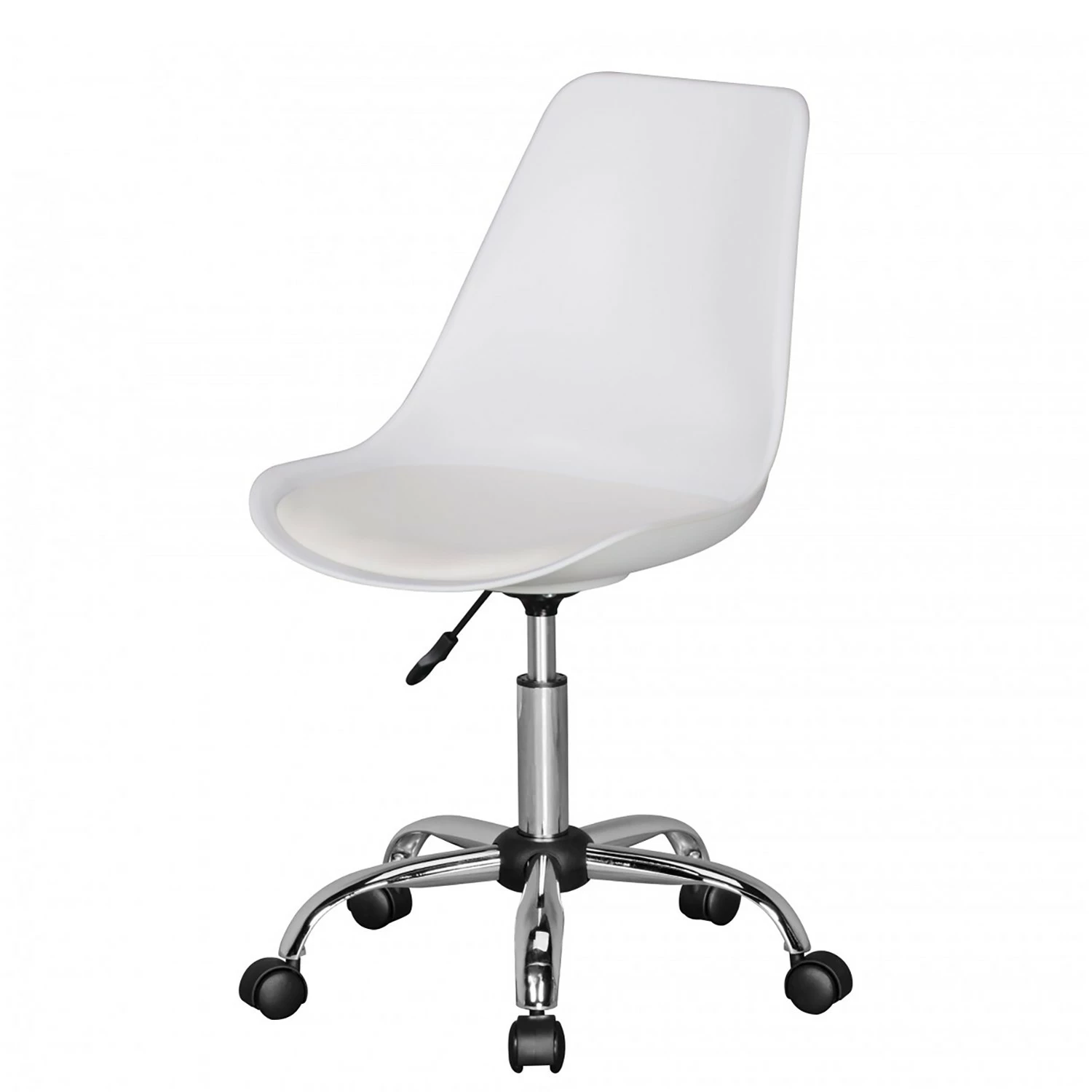 Furnitive Bürostuhl Kahoka - Kunstleder / Metall - Chrom - Weiß 3 Furnitive Bürostuhl Kahoka - Kunstleder / Metall - Chrom - Weiß