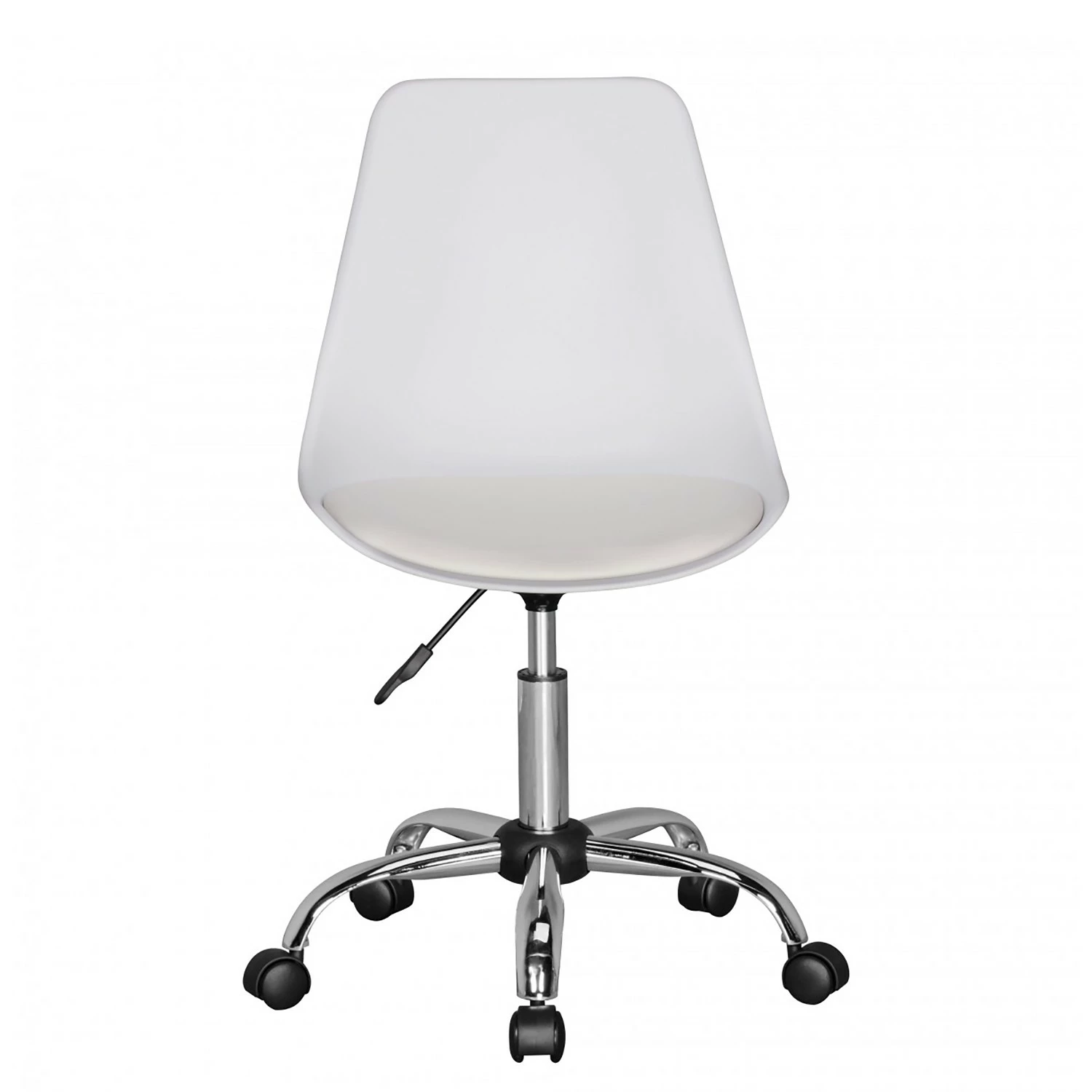 Furnitive Bürostuhl Kahoka - Kunstleder / Metall - Chrom - Weiß 4 Furnitive Bürostuhl Kahoka - Kunstleder / Metall - Chrom - Weiß – Bild 2