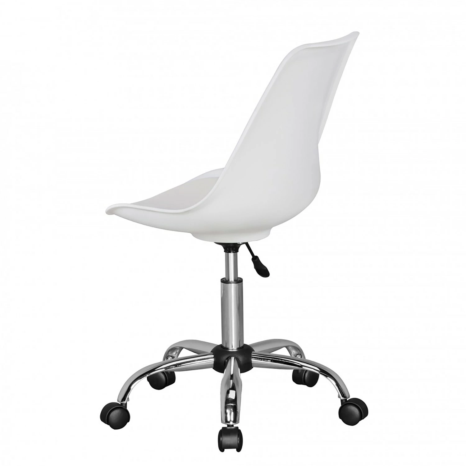 Furnitive Bürostuhl Kahoka - Kunstleder / Metall - Chrom - Weiß 6 Furnitive Bürostuhl Kahoka - Kunstleder / Metall - Chrom - Weiß – Bild 4