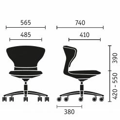 Sedus Bürostuhl turn around II - Hellblau -Möbel Verkäufe 2024 1000212433 200507 14155500240 SKETCH DETAILS P000000001000212433 sketch