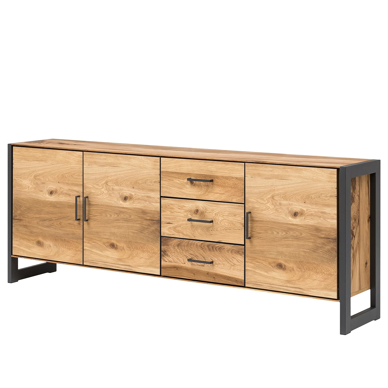 Naturoo Sideboard Ironwood II - Echtholzfurnier / Metall - Alteiche / Grau 3 Naturoo Sideboard Ironwood II - Echtholzfurnier / Metall - Alteiche / Grau