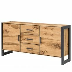 Naturoo Sideboard Ironwood I - Echtholzfurnier / Metall - Alteiche / Grau