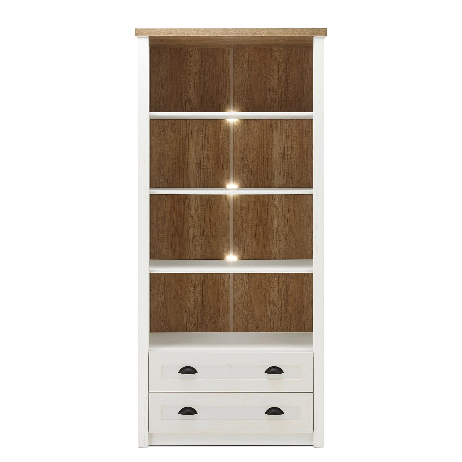 Norrwood Regal Proville III - Eiche Weiß Dekor / Eiche Dekor 6 Norrwood Regal Proville III - Eiche Weiß Dekor / Eiche Dekor – Bild 4