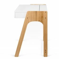 Temahome Schreibtisch Aura - Eiche teilmassiv - Matt Weiß / Eiche -Möbel Verkäufe 2024 1000214008 200527 06041200005 DETAILS P000000001000214008