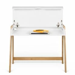 Temahome Schreibtisch Aura - Eiche teilmassiv - Matt Weiß / Eiche -Möbel Verkäufe 2024 1000214008 200527 06041600009 DETAILS P000000001000214008