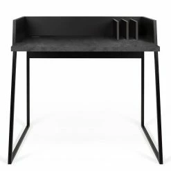 Temahome Schreibtisch Volga - Metall - Beton Dekor Schwarz / Schwarz -Möbel Verkäufe 2024 1000214021 200527 06045800056 DETAILS P000000001000214021