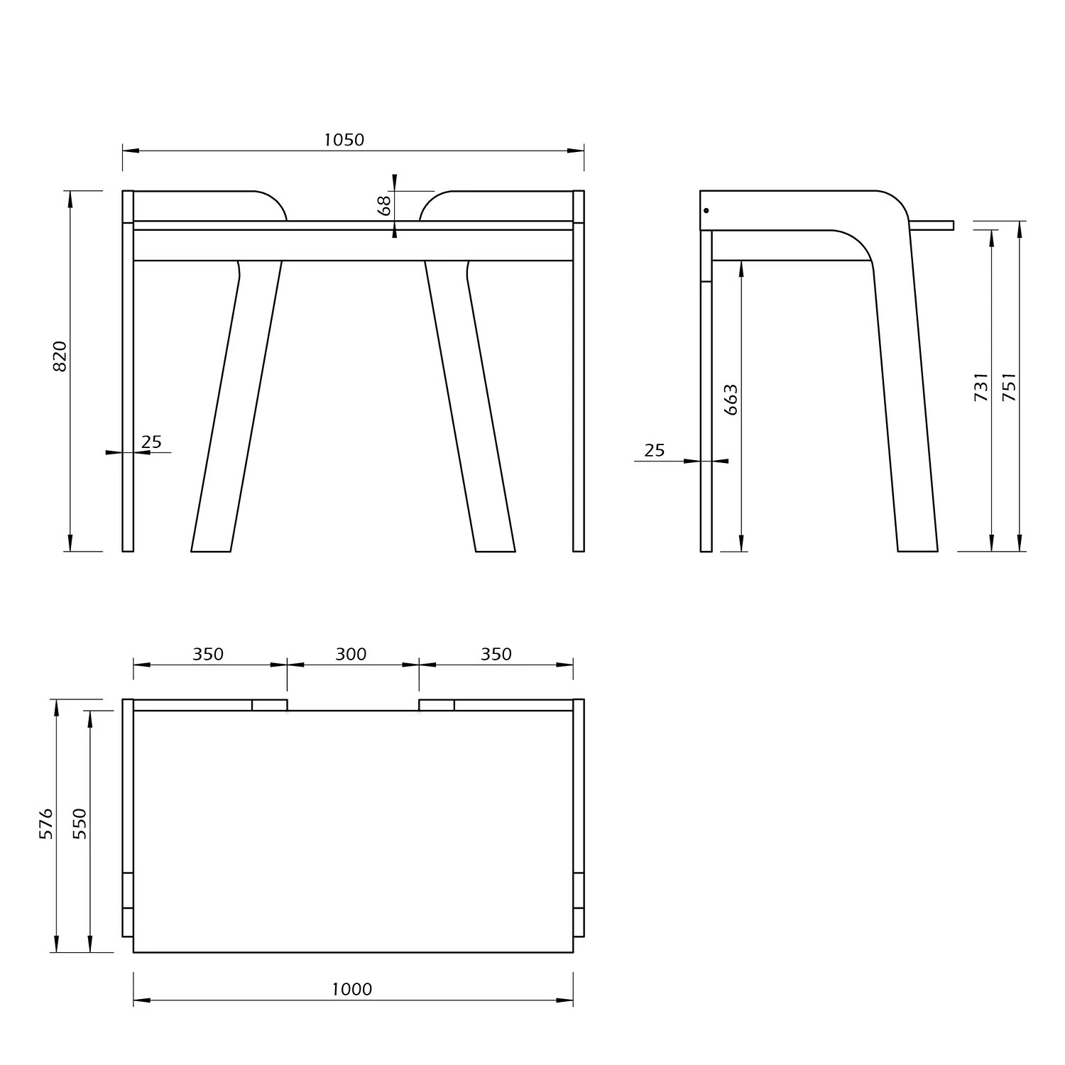 Temahome Schreibtisch Maya - Nussbaum / Schwarz 9 Temahome Schreibtisch Maya - Nussbaum / Schwarz – Bild 7