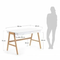 Furnitive Schreibtisch Nilos - Eiche teilmassiv - Weiß / Eiche 13 Furnitive Schreibtisch Nilos - Eiche teilmassiv - Weiß / Eiche -Möbel Verkäufe 2024 1000214323 200609 07303100031 SKETCH DETAILS P000000001000214323 sketch