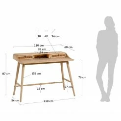 Furnitive Schreibtisch Nobhill - Mindi massiv / Rattan - Mindiholz / Wiener Geflecht -Möbel Verkäufe 2024 1000214325 200609 07305400057 SKETCH DETAILS P000000001000214325 sketch