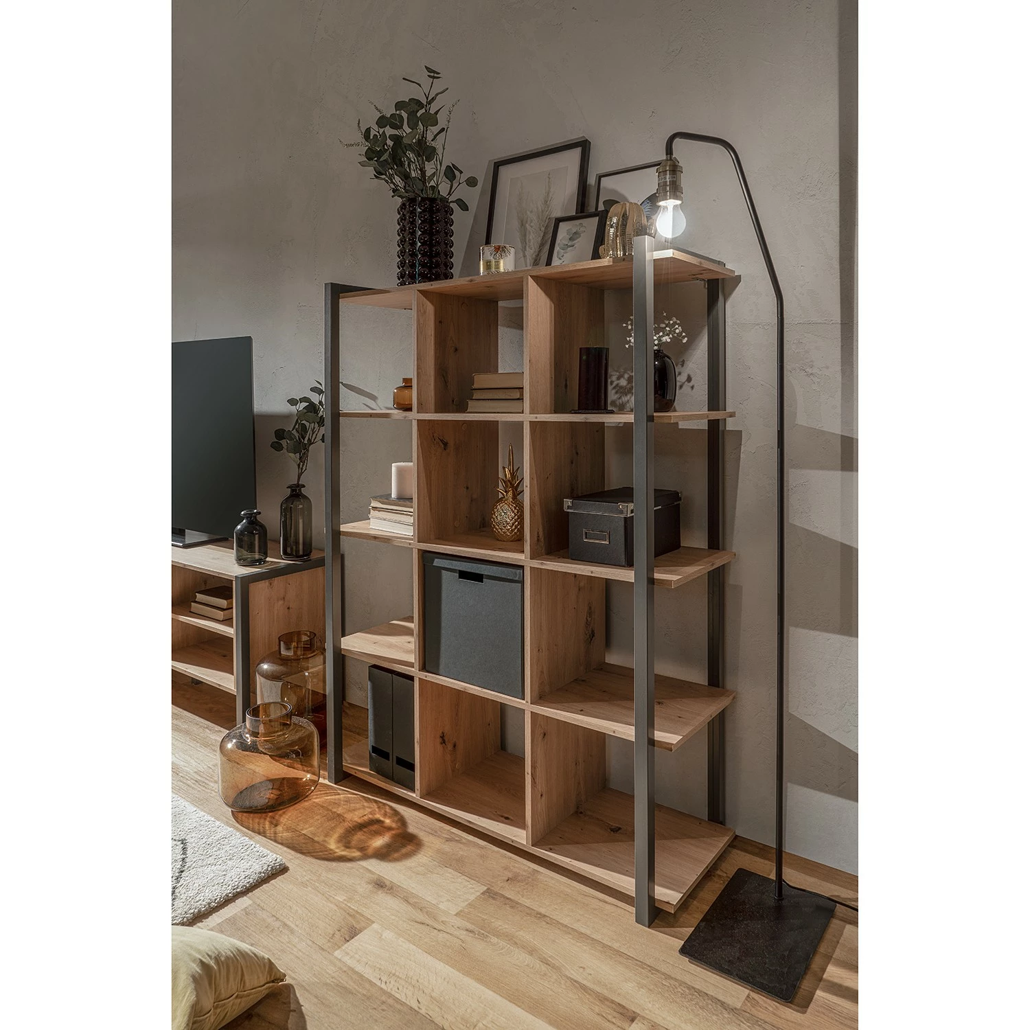 Red Living Regal Denville - Eiche Artisan Dekor / Anthrazit 5 Red Living Regal Denville - Eiche Artisan Dekor / Anthrazit – Bild 3