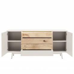 GWINNER Sideboard Misano II (2-teilig) - Inkl. Beleuchtung - Weiß / Wildeiche -Möbel Verkäufe 2024 1000218331 200828 11282300148 DETAILS P000000001000218331