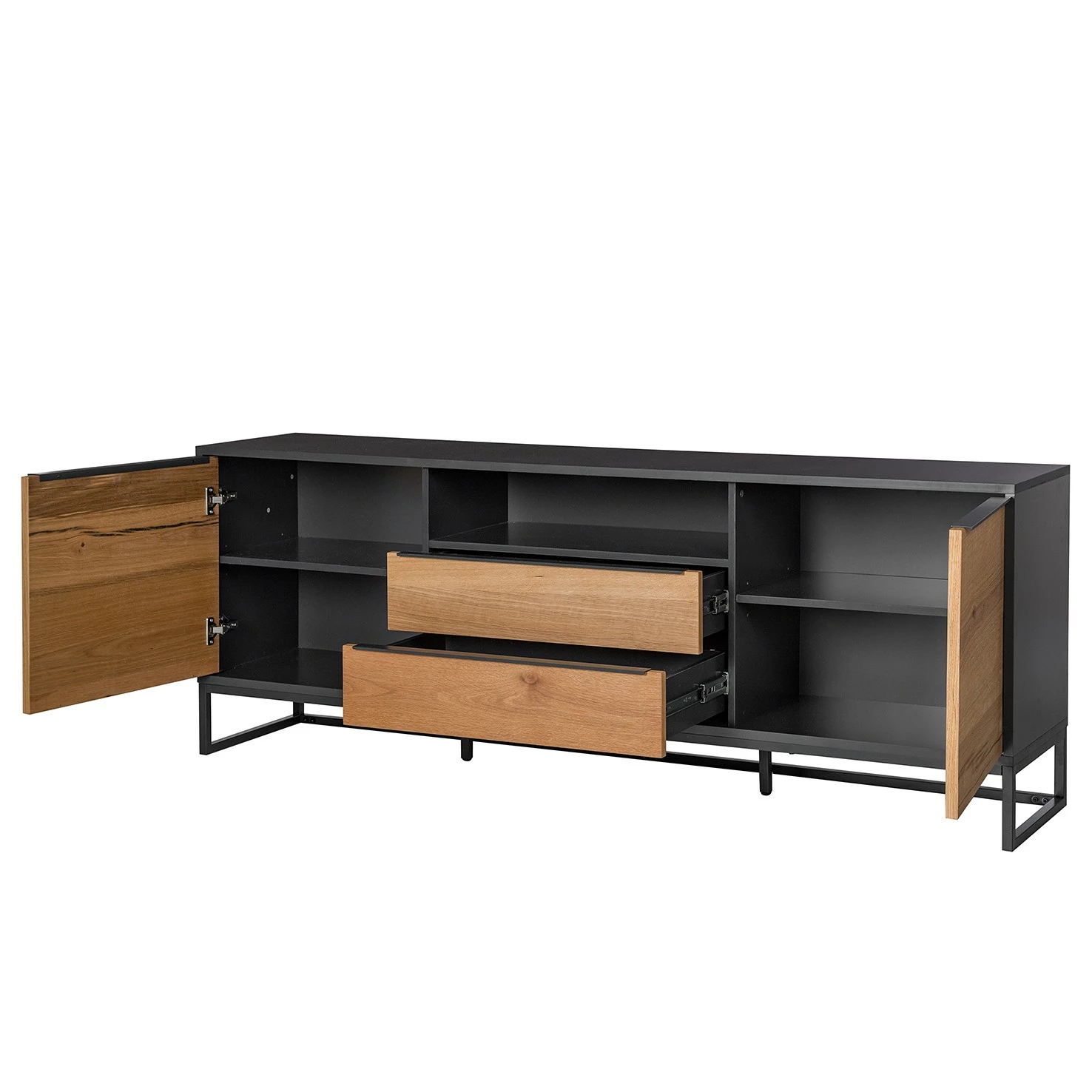 Red Living Sideboard Barview II - Echtholzfurnier - Eiche / Anthrazit 12 Red Living Sideboard Barview II - Echtholzfurnier - Eiche / Anthrazit – Bild 10