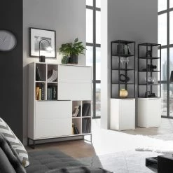 Fredriks Regal White Hall - Matt Weiß / Schwarz -Möbel Verkäufe 2024 1000218374 210302 11190200001 MOOD DETAILS P000000001000218374 mood