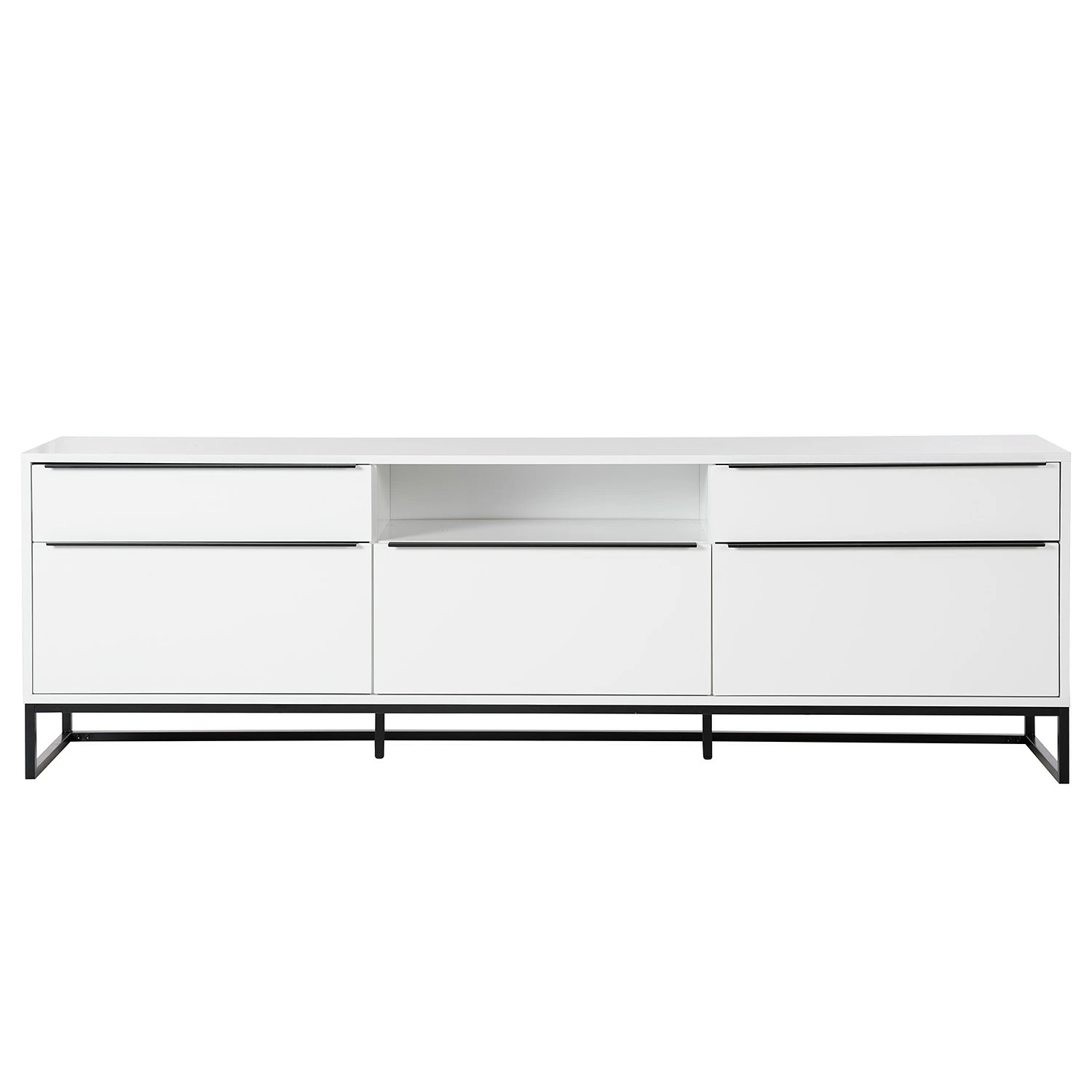 Fredriks Lowboard White Hall II - Matt Weiß / Schwarz 7 Fredriks Lowboard White Hall II - Matt Weiß / Schwarz – Bild 5